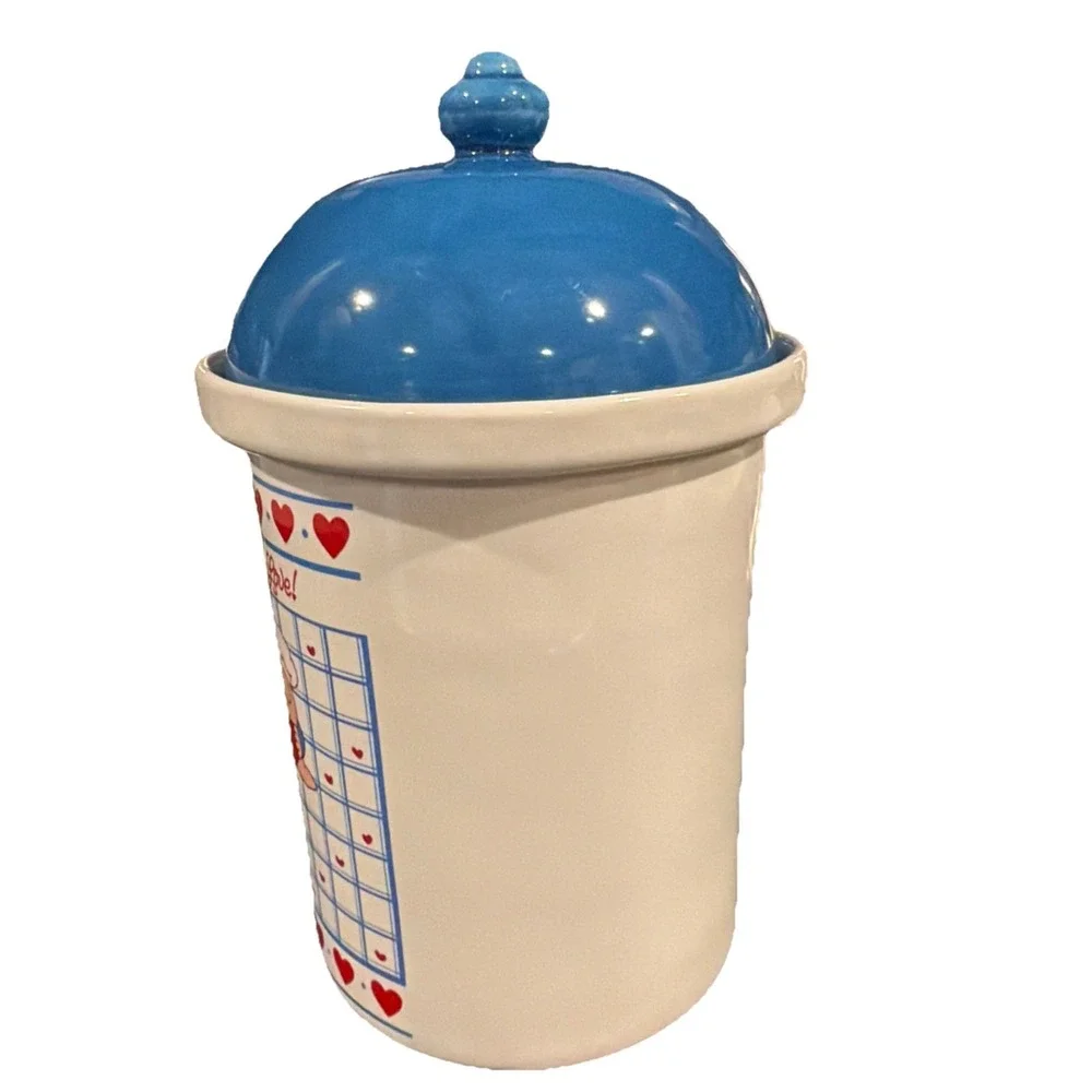 HTF‎ 1985 ZIGGY Cookie Jar w Lid Don't Forget To Add The LOVE Marsh Earthenware